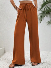 Load image into Gallery viewer, Wide Leg Drawstring Pants