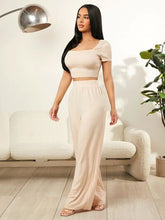 Load image into Gallery viewer, Square Neck Top and Pants Set