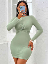 Load image into Gallery viewer, Twist Front Long Sleeve Dress