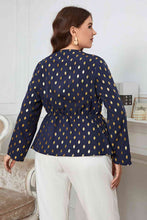 Load image into Gallery viewer, Plus Size Notched Babydoll Blouse