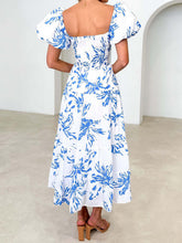 Load image into Gallery viewer, Twisted Printed Puff Sleeve Dress