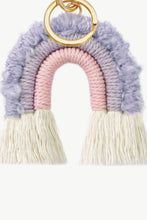 Load image into Gallery viewer, Fringe Trim Rainbow Key Chain