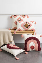 Load image into Gallery viewer, Geometric Graphic Tassel Decorative Throw Pillow Case