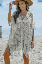 Load image into Gallery viewer, Openwork V-Neck Slit Cover Up
