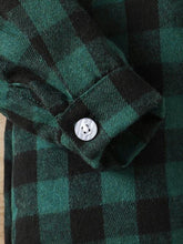 Load image into Gallery viewer, Baby Plaid Long Sleeve Snapped Jumpsuit