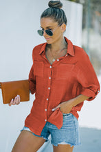Load image into Gallery viewer, Button-Up Shirt with Breast Pockets