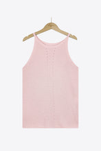 Load image into Gallery viewer, Openwork Grecian Neck Knit Tank Top