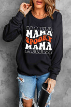 Load image into Gallery viewer, Round Neck Long Sleeve SPOOKY MAMA Sweatshirt