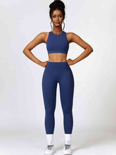 Load image into Gallery viewer, Cutout Cropped Sport Tank and Leggings Set