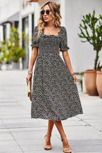 Load image into Gallery viewer, Floral Ruffled Square Neck Dress with Pockets