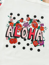 Load image into Gallery viewer, Baby Girl ALOHA Printed Bodysuit and Flare Pants Set