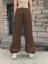 Load image into Gallery viewer, Drawstring Waist Parachute Pants