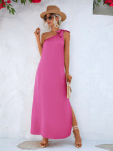 Load image into Gallery viewer, One-Shoulder Slit Maxi Dress