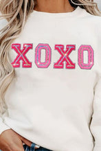Load image into Gallery viewer, XOXO Round Neck Long Sleeve Sweatshirt