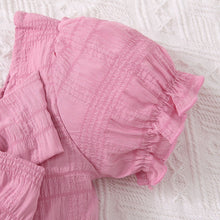 Load image into Gallery viewer, Kids Textured Bow Detail Top and Belted Shorts Set
