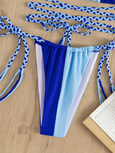 Load image into Gallery viewer, Tied Color Block Two-Piece Swim Set