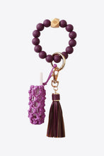 Load image into Gallery viewer, Evil Eye Beaded Keychain with Tassel