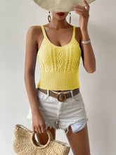 Load image into Gallery viewer, Scoop Neck Mixed Knit Cami