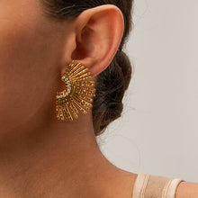 Load image into Gallery viewer, Stainless Steel Inlaid Zircon Stud Earrings