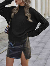 Load image into Gallery viewer, Mock Neck Dropped Shoulder Sweater