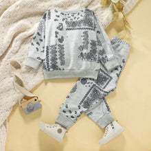 Load image into Gallery viewer, Boys Paisley Print Sweatshirt and Joggers Set