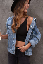 Load image into Gallery viewer, Studded Button Down Denim Jacket