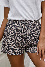 Load image into Gallery viewer, Leopard Drawstring Waist Shorts