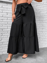 Load image into Gallery viewer, Plus Size Tiered Wide Leg Pants