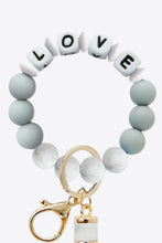 Load image into Gallery viewer, LOVE Beaded Keychain with Tassel