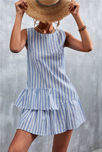 Load image into Gallery viewer, Striped Layered Sleeveless Dress