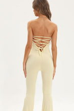 Load image into Gallery viewer, Lace-Up Strapless Jumpsuit