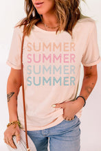Load image into Gallery viewer, SUMMER Cuffed Round Neck Tee