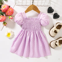 Load image into Gallery viewer, Printed Square Neck Smocked Dress