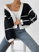 Load image into Gallery viewer, Open Front Dropped Shoulder Cardigan