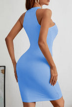 Load image into Gallery viewer, Lace-Up Sleeveless Pencil Dress