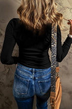 Load image into Gallery viewer, Scoop Neck Buttoned Long Sleeve T-Shirt