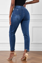 Load image into Gallery viewer, High-Rise Distressed Hem Detail Jeans