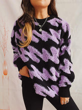 Load image into Gallery viewer, Ribbed Striped Dropped Shoulder Sweater