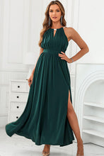 Load image into Gallery viewer, Cutout Ruched Slit Sleeveless Dress