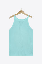 Load image into Gallery viewer, Openwork Grecian Neck Knit Tank Top