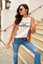 Load image into Gallery viewer, Simply Love Full Size MAYBE SHE'S A WILDFLOWER Short Sleeve T-Shirt