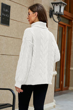 Load image into Gallery viewer, Cable-Knit Turtleneck Sweater