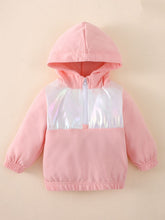 Load image into Gallery viewer, Baby Two-Tone Hoodie and Letter Graphic Joggers Set