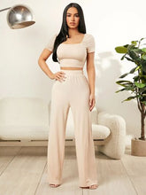 Load image into Gallery viewer, Square Neck Top and Pants Set