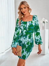 Load image into Gallery viewer, Floral Square Neck Smocked Mini Dress