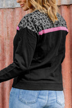 Load image into Gallery viewer, Plus Size Leopard Dropped Shoulder Sweatshirt