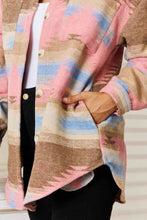 Load image into Gallery viewer, Geometric Collared Neck Button Down Jacket