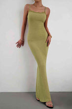 Load image into Gallery viewer, Spaghetti Strap Maxi Fishtail Dress