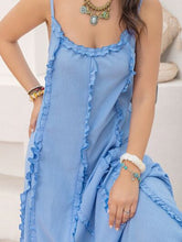 Load image into Gallery viewer, Frill Scoop Neck Maxi Cami Dress