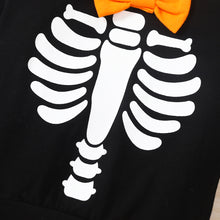 Load image into Gallery viewer, Kids Skeleton Pattern Round Neck Sweatshirt and Bone Pattern Pants Set